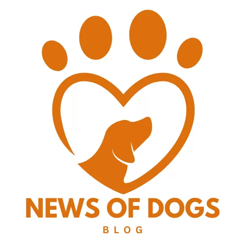 news of dog logo white